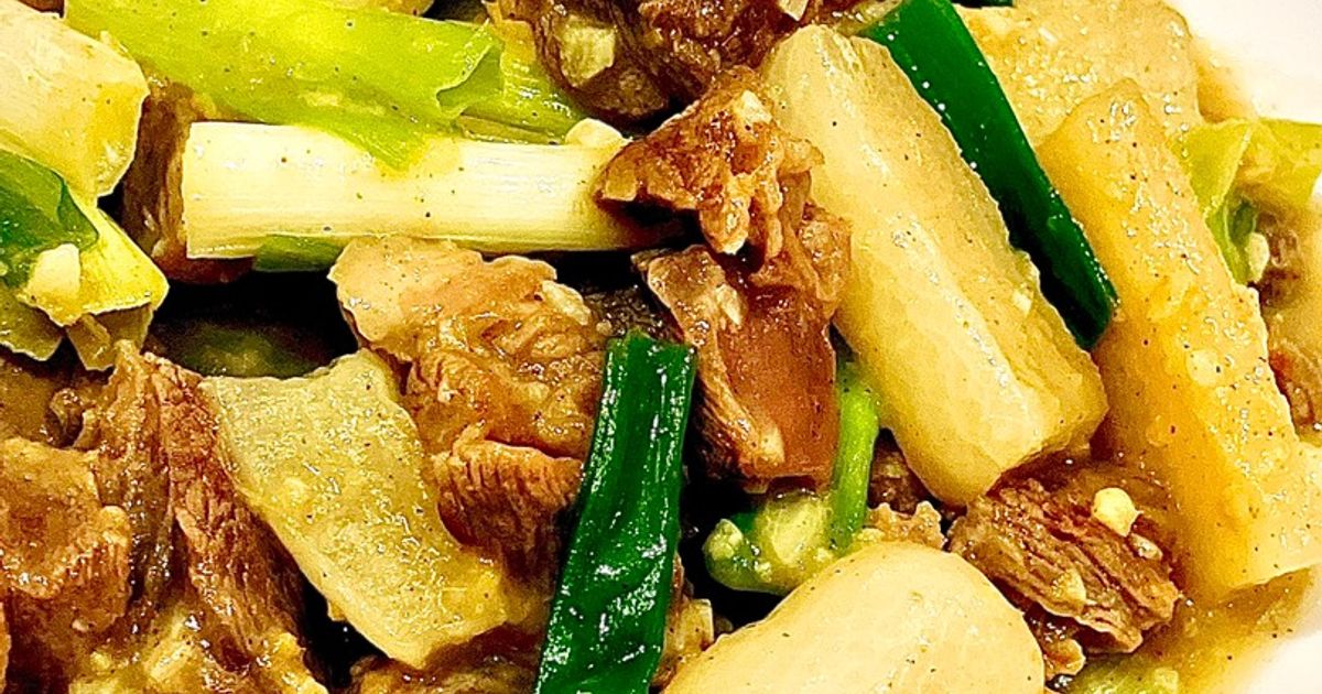 Resep tumis daging babi campur sayur rumahan enak dan mudah - Cookpad