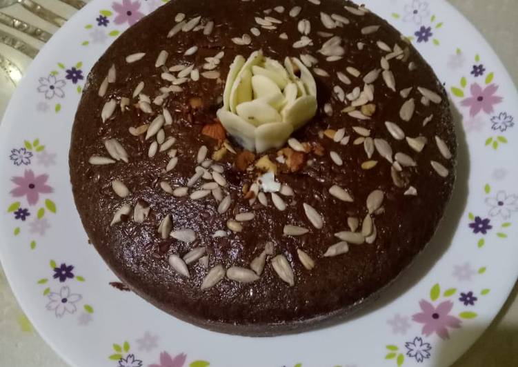 Recipe of Ultimate Nutty Seedy Choco Cake #GA4# Week 4 (Baked)