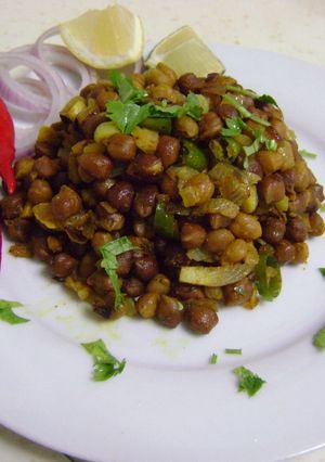 A picture of Black Chana Stir Fry.