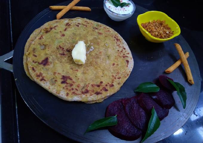 Recipe of Speedy Stuffed Kobi paratha