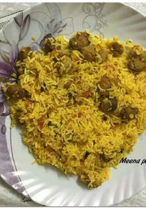 A picture of Soya vadi pulav.