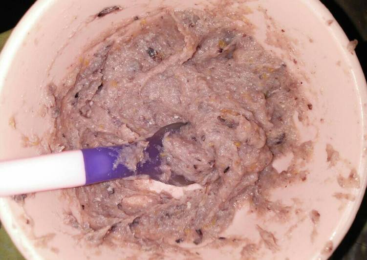 Cara Gampang Membuat MPASI Bubur beras hitam &amp; merah + wortel + salmon, Lezat Sekali