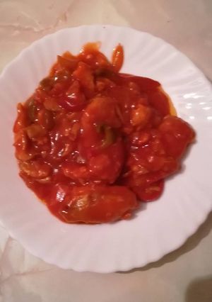 Foto principal de Bacalao con tomate y pimientos súper fácil y rápido