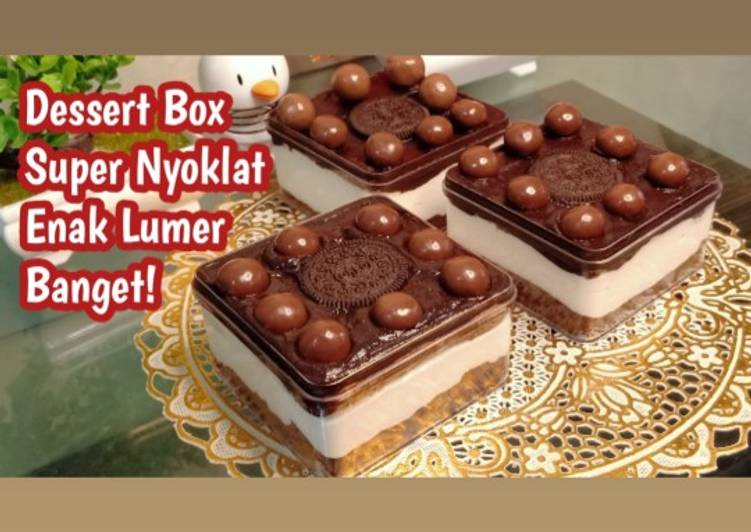 Cara menyajikan Cara Membuat Dessert Box Super Coklat  Cepat