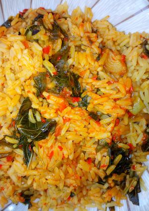 A picture of Jollof rice.