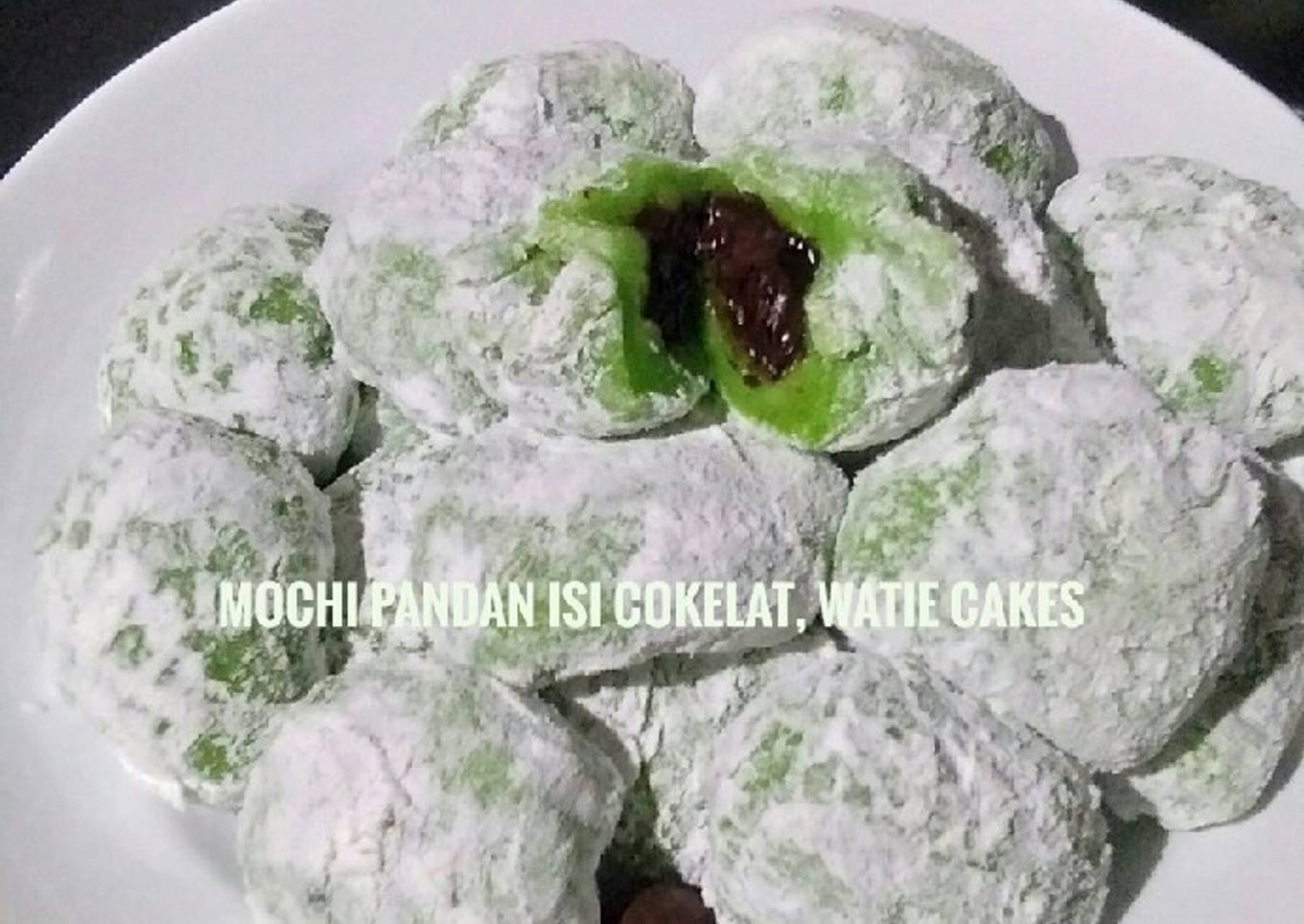 Resep Mochi pandan isi cokelat