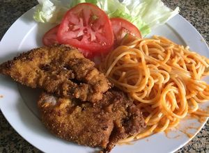 Una foto de Milanesa de res