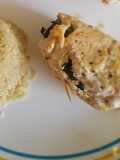 Rollos de pechuga con espinacas