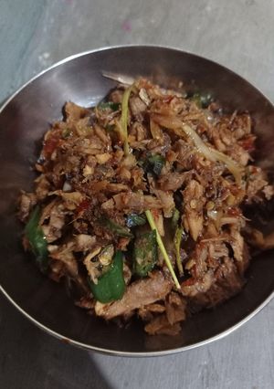 Foto resep Tongkol suwir pedas manis