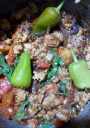 A picture of Chicken Qeema.