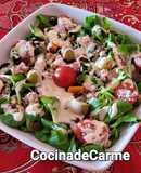 Ensalada especial con atún y salsa mahonesa
