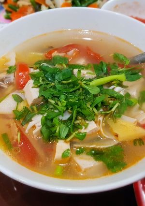 Hình của món Canh chua nấu nấm.