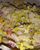 Ensalada con salsa de yogurt casera