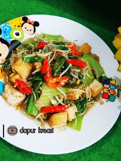 Foto resep Tumis Sawi Pokcoy,Kecambah dan Tahu