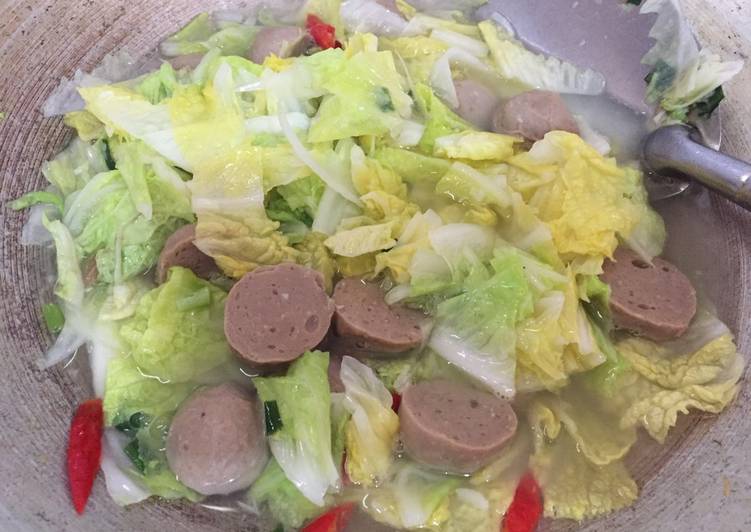 Cara Membuat Sawi Putih Tumis Bakso Kekinian