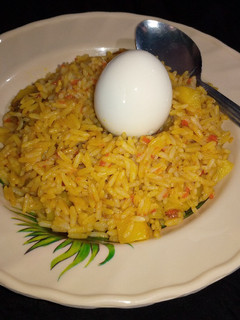 A picture of Simple jellof rice with potato.