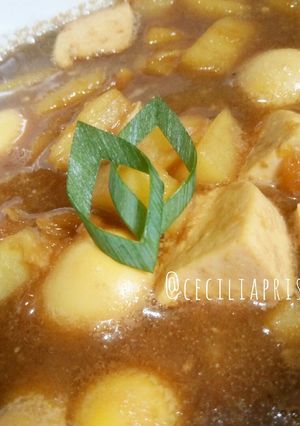 Foto resep Semur Tahu putih telur puyuh kentang