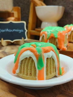 Foto resep Carrot cake kukus gluten free, sugar free, cream cheese rendah kalori