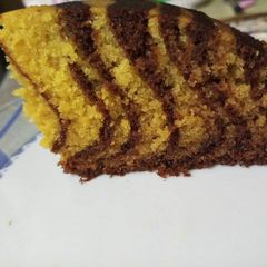 A picture of Zebra print cake.