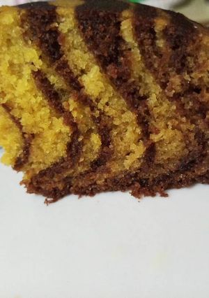 A picture of Zebra print cake.