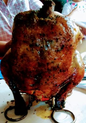 Una foto de Pollo "violado" ahumado
