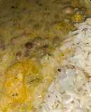 Guandules con coco guisado