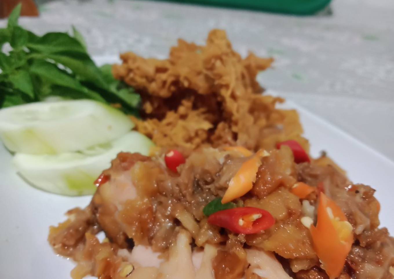 Ayam geprek kremes