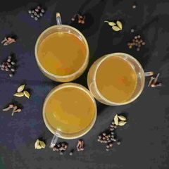 A picture of Kashayam (South Indian chai).
