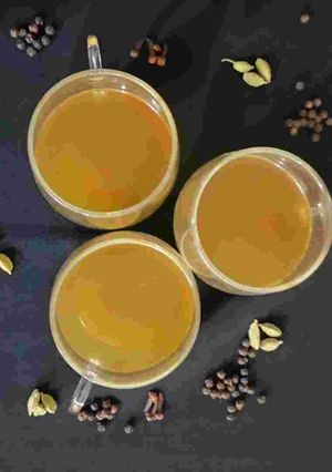 A picture of Kashayam (South Indian chai).