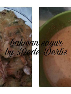 Foto resep Bakwan sayur + sambel kacang
