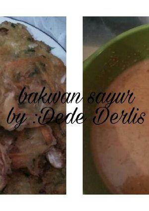 Foto resep Bakwan sayur + sambel kacang