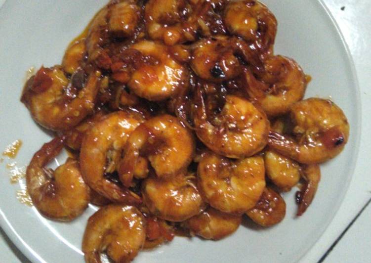 Udang Cepel asam, manis, pedas