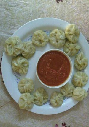 A picture of Veg momos.