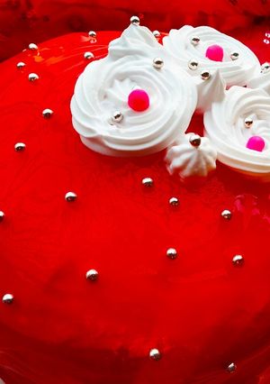 A picture of Gel cake recipe without oven.