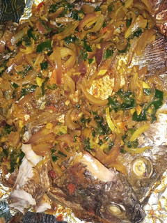 Roasted tilapia fish🐟(karfasa) ainihin hoton girkin