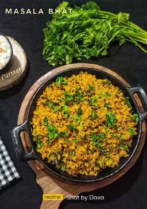 A picture of Maharashtrian Phodnicha Masala Bhat.