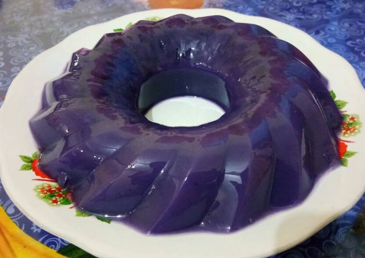Bagaimana Menyiapkan Puding ubi ungu Anti Gagal
