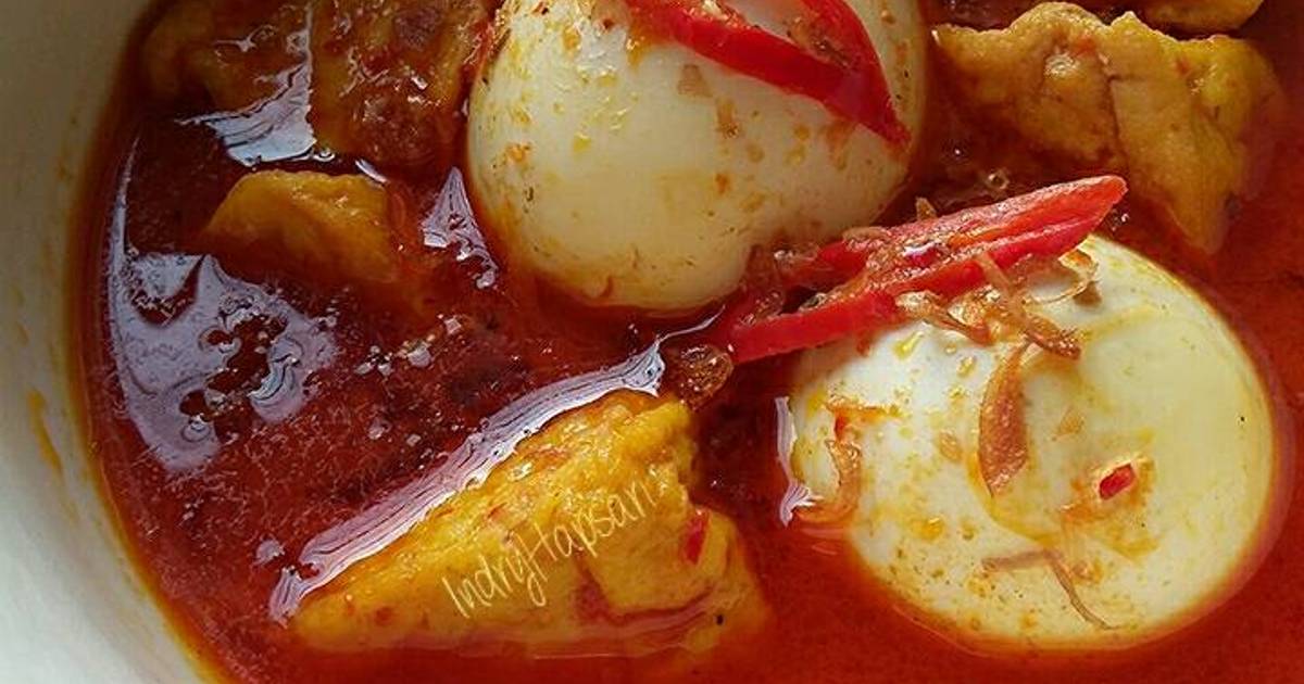 Resep Telur Tahu Kuah Asam Pedas Oleh Indry Hapsari Cookpad