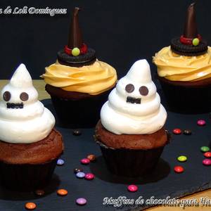 Muffins de chocolate especiales para Halloween