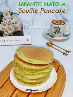Foto resep Japanese Matcha Souffle Pancake