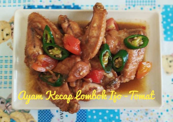 Sayap ayam kecap lombok ijo-tomat 🍅