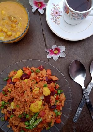 A picture of Vegetable Upma.