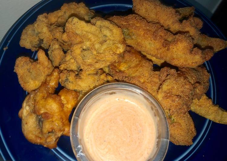 Best fried pickles and mushrooms π