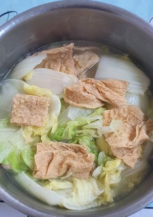 白菜滷豆皮 的食譜成品照片