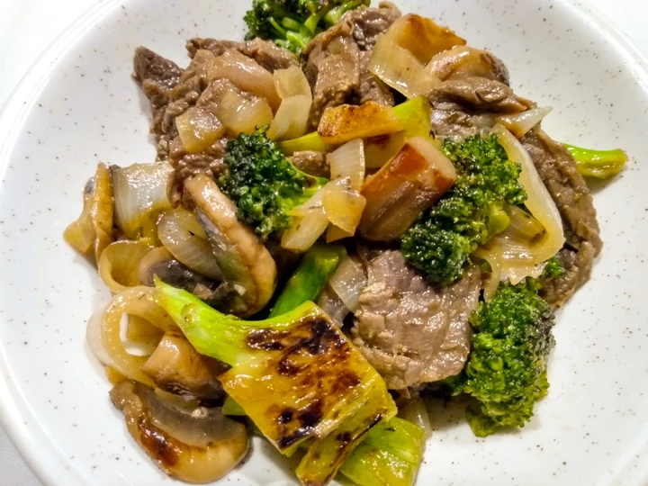Recipe Stir fry of lime beef, broccoli and mushrooms the Can Spoil the Tongue You can take Joss in your mouth