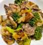 Recipe Stir fry of lime beef, broccoli and mushrooms the Can Spoil the Tongue You can take Joss in your mouth