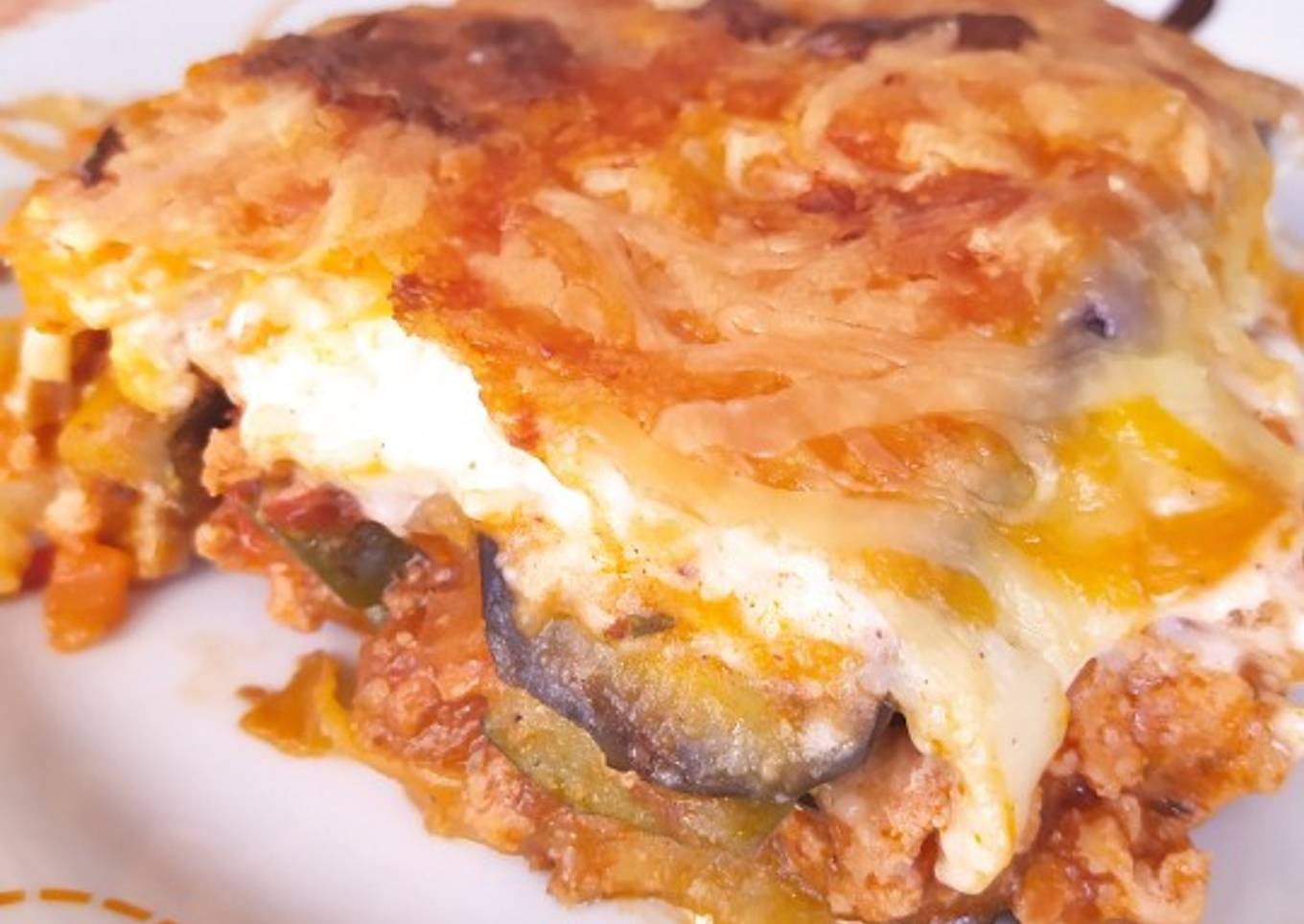 Moussaka de pavo y pollo