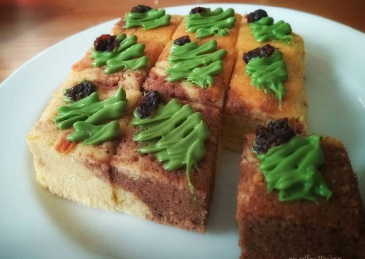 Cara Gampang Menyiapkan Cake Potong Bite Size (resep cake jadul marmer Pak Sahak) yang Lezat Sekali