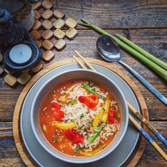 Vegan Noodle Soup A picture of Vegan Noodle Soup.