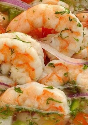 Una foto de Ceviche de camarones